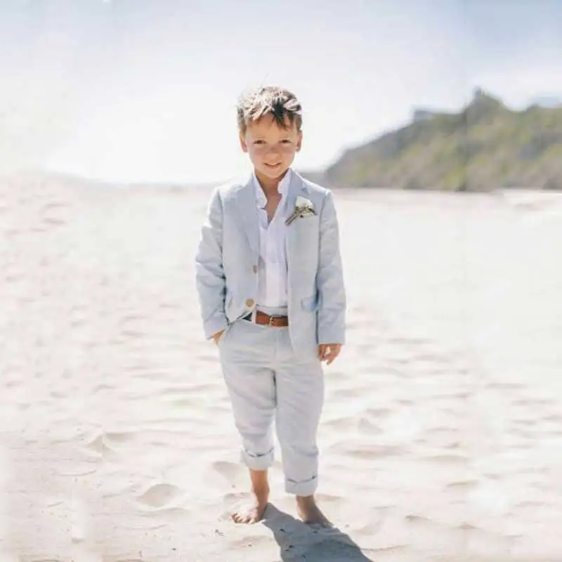 Summer Beach Wedding Blue Linen Baby Boys Suit Costume for Boys Blazers Boy Suit Formal Wedding Wear Children Clothing, Custom made
Summer Beach Wedding Blue Linen Baby Boys Suit Costume for Boys Blazers Boy Suit Formal Wedding Wear Children Clothing, Custom made