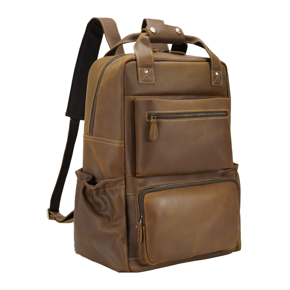 2022 Hot Sale OEM ODM Retro Custom Brown Genuine Real Crazy Horse Back Pack design Genuine Leather Laptop Backpack for Men
2022 Hot Sale OEM ODM Retro Custom Brown Genuine Real Crazy Horse Back Pack design Genuine Leather Laptop Backpack for Men
