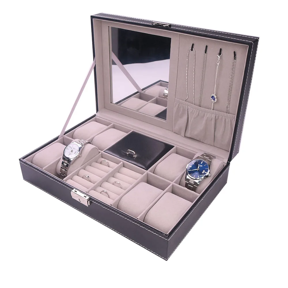 stock wholesale PU leather jewelry watch gift organizer home storage case inner mirror custom logo W22G, Customized
stock wholesale PU leather jewelry watch gift organizer home storage case inner mirror custom logo W22G, Customized