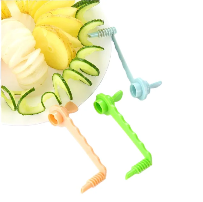 Manual spiral slicer New Design plastic Cutter green Vegetable roll flower Fruit carving machine Rotating Potato Tower Knife
Manual spiral slicer New Design plastic Cutter green Vegetable roll flower Fruit carving machine Rotating Potato Tower Knife