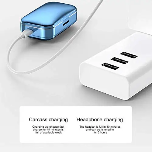 MP3 Player Headset A6 TWS Bluetooth 5.0 Touch Wireless Bluetooth Earphone with Charging Box & LED Smart Digital Display - ANKUX.COM