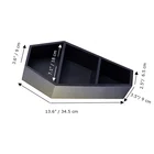 Morden Stylish Coffin Shape Wooden Shelf Decor For Home Floating Wall Shelf