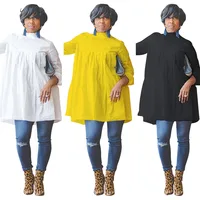 RS00021 Best Seller Wholesale Women's top Solid Color Leisure Long Sleeve Hign Collar Ruched Fashionable Dress Top
RS00021 Best Seller Wholesale Women's top Solid Color Leisure Long Sleeve Hign Collar Ruched Fashionable Dress Top