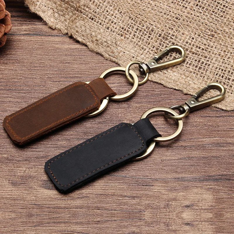 New leather keychain men's personalized retro head layer cowhide car keychain creative gift crafts angel key chain needed key
New leather keychain men's personalized retro head layer cowhide car keychain creative gift crafts angel key chain needed key