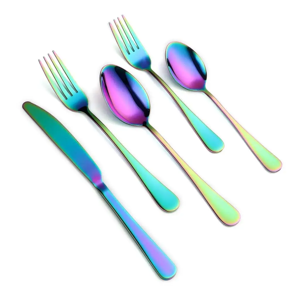 Hot Selling Stainless Steel Cutlery Flatware Set Restaurant Modern Luxury Spoon And Fork Set, Silver/gold/rose gold/rainbow/black
Hot Selling Stainless Steel Cutlery Flatware Set Restaurant Modern Luxury Spoon And Fork Set, Silver/gold/rose gold/rainbow/black
