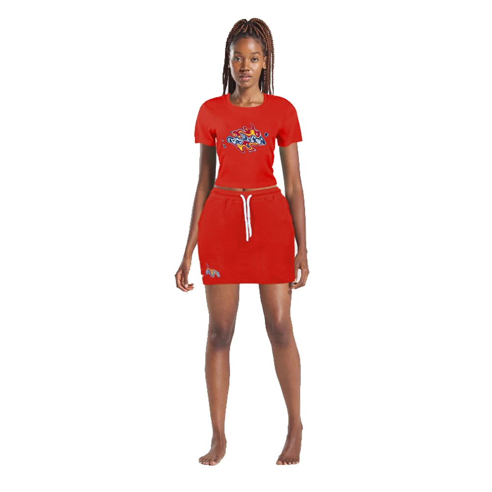 2021 Summer Dickie short two piece skirt set Clothing Women solid color casual two piece short skirt set, As show
2021 Summer Dickie short two piece skirt set Clothing Women solid color casual two piece short skirt set, As show