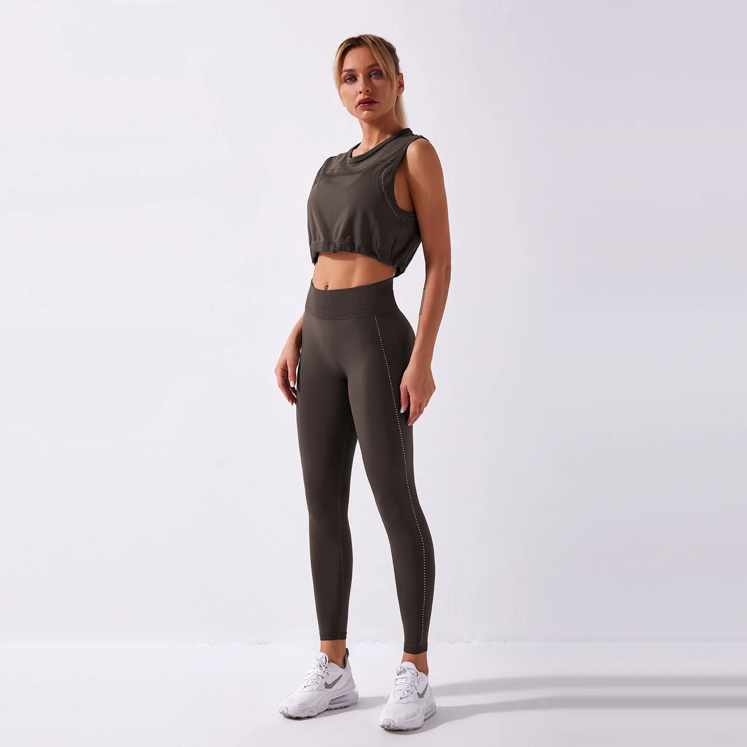 Outlet! Women Yoga Sport Fitness Stretch Seamless Bra Tank Top+pants Leggings Gym Sets, As pictures or customized colors
Outlet! Women Yoga Sport Fitness Stretch Seamless Bra Tank Top+pants Leggings Gym Sets, As pictures or customized colors