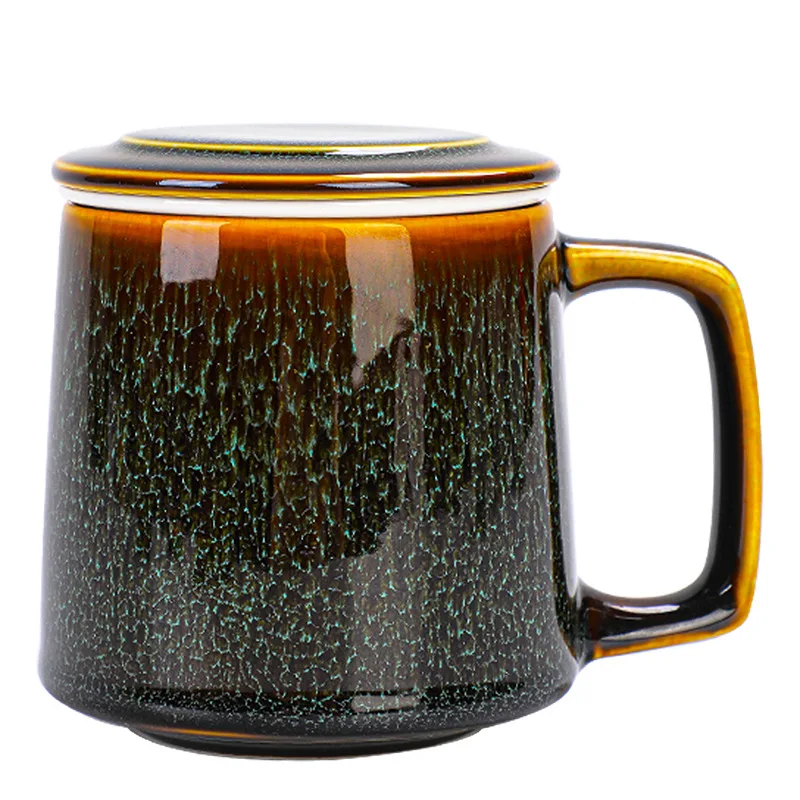 Ceramic Tea cup mug with infuser and lid for Filter Fambe coffee gift Personality milk enamel mug Custom logo, Customized color
Ceramic Tea cup mug with infuser and lid for Filter Fambe coffee gift Personality milk enamel mug Custom logo, Customized color
