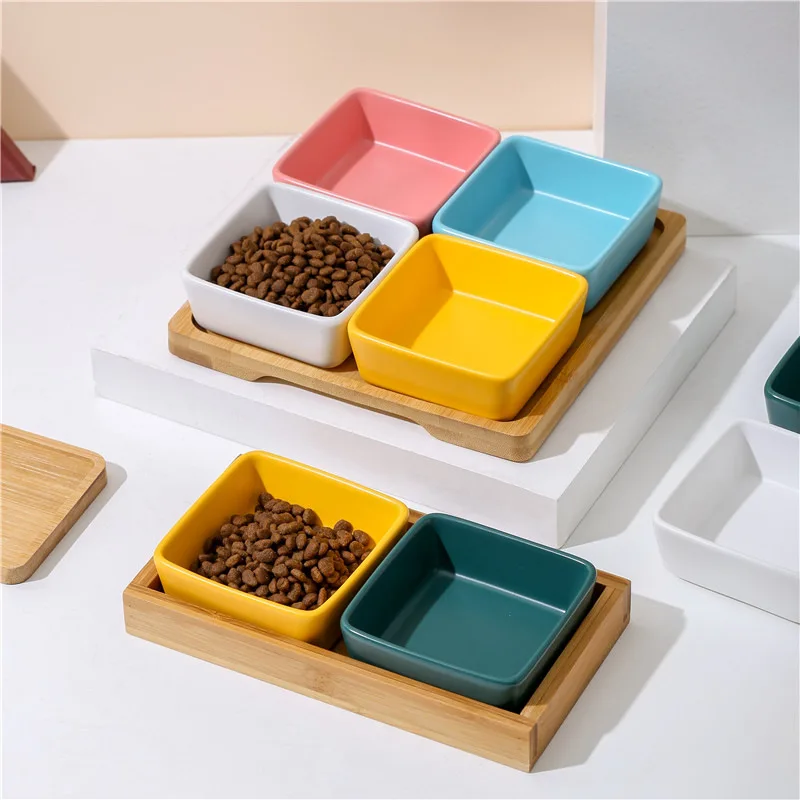 High quality Candy Color Square Ceramic Drinking Water Pet Bowl Friendly Cat Food Bowl, Blue white pink black green yellow
High quality Candy Color Square Ceramic Drinking Water Pet Bowl Friendly Cat Food Bowl, Blue white pink black green yellow
