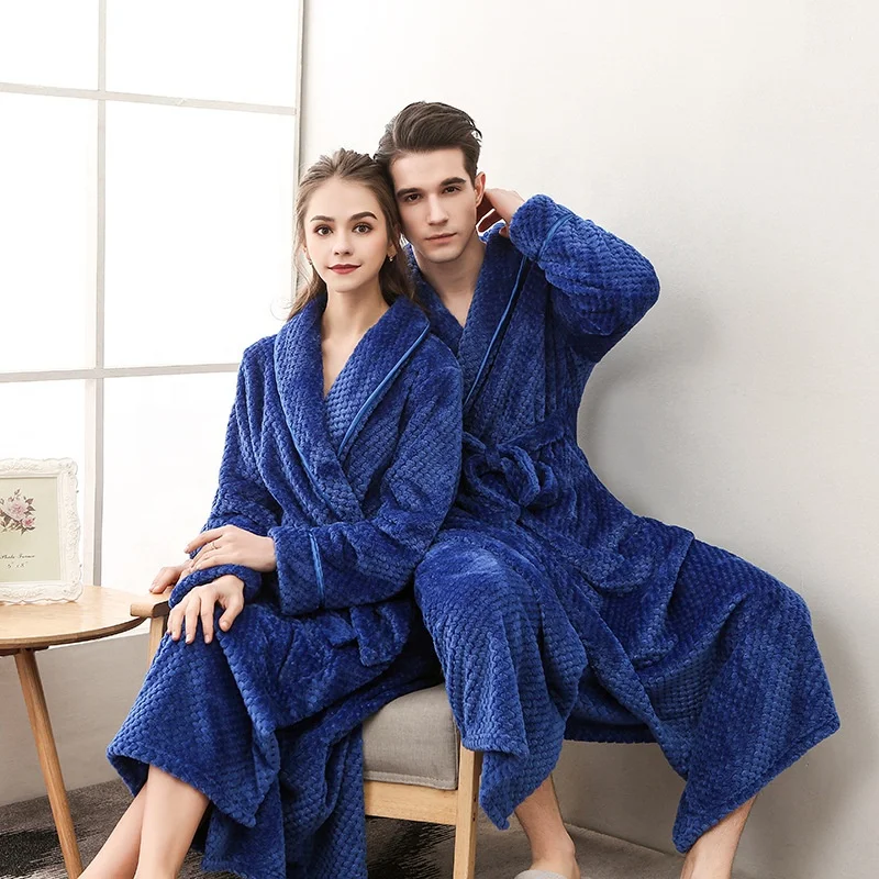 DLL Autumn and winter thickened velvet men and women lengthened plus size fixed belt bathrobe bathrob couple matching pajamas, As picture or customized make
DLL Autumn and winter thickened velvet men and women lengthened plus size fixed belt bathrobe bathrob couple matching pajamas, As picture or customized make