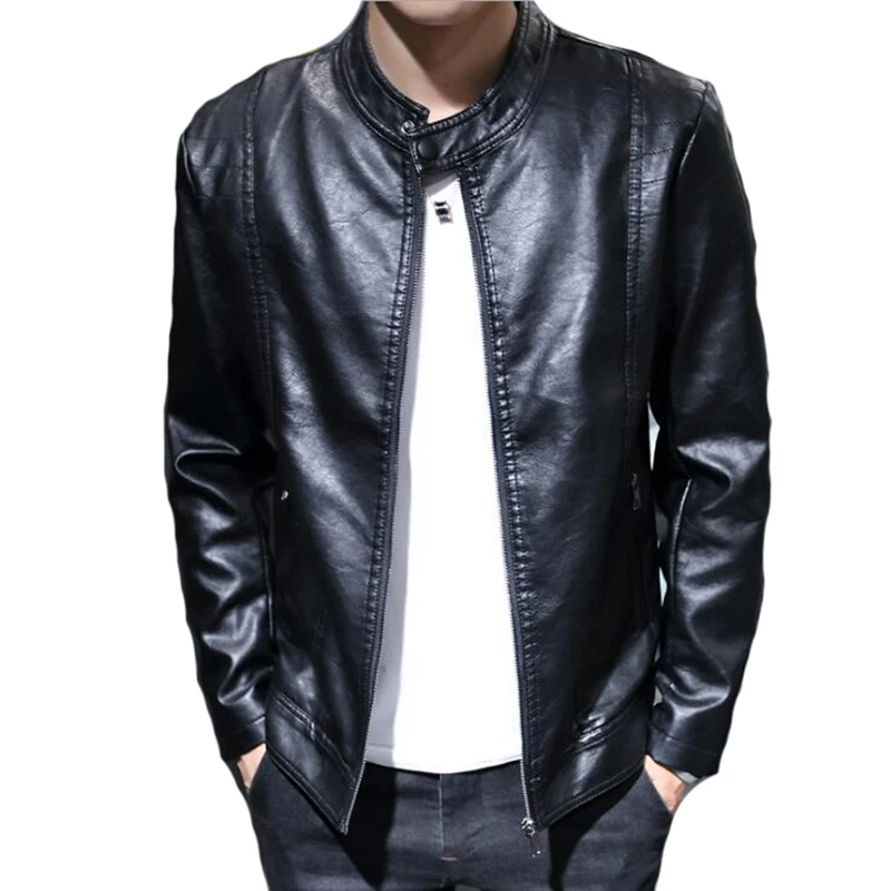 Motorcycle Leather Pu Jackets Men Autumn Zippered Long Sleeve Jackets Fashion Clothing Pocket Stand Collar Male Casual Coats
Motorcycle Leather Pu Jackets Men Autumn Zippered Long Sleeve Jackets Fashion Clothing Pocket Stand Collar Male Casual Coats