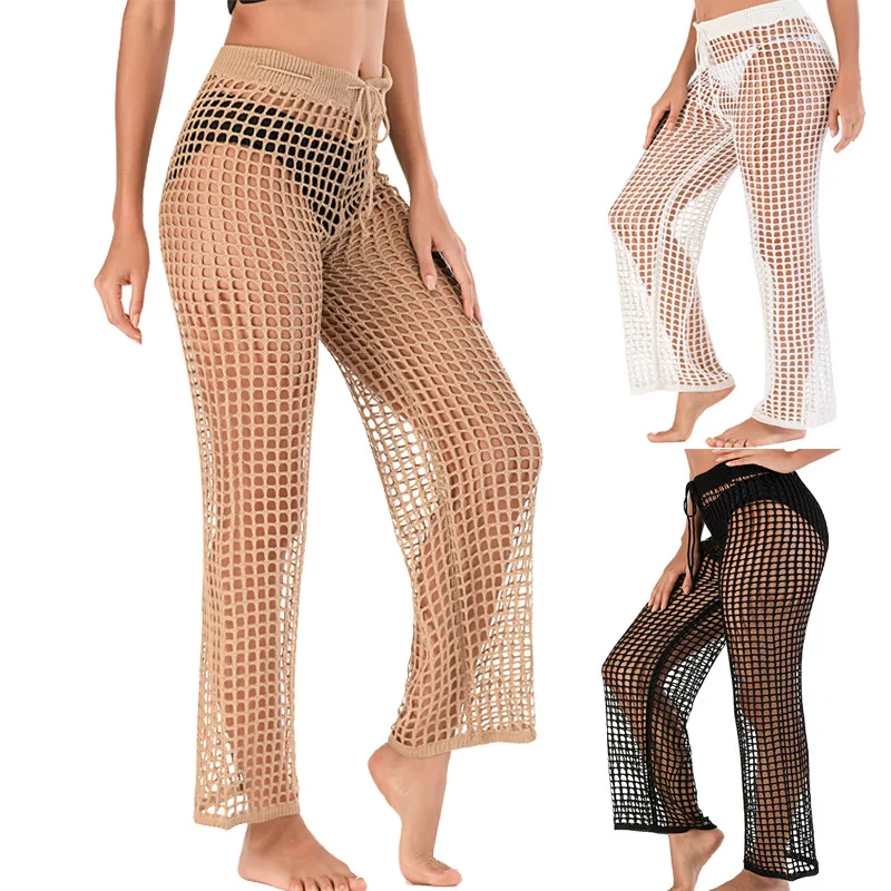 Summer Women See Through Boho Wide Leg High Waist Trousers Beach Long Loose Mesh Sheer Pants Crochet Hollow Out Women Pants
Summer Women See Through Boho Wide Leg High Waist Trousers Beach Long Loose Mesh Sheer Pants Crochet Hollow Out Women Pants