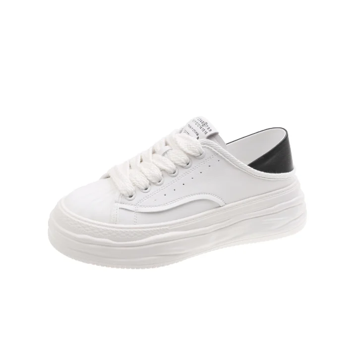 2022 Spring Autumn Ladies Flat Thick-soled White Shoes Leather Two-and-a-half Slippers Woman Sneakers Casual Platform Shoe, As pictures
2022 Spring Autumn Ladies Flat Thick-soled White Shoes Leather Two-and-a-half Slippers Woman Sneakers Casual Platform Shoe, As pictures