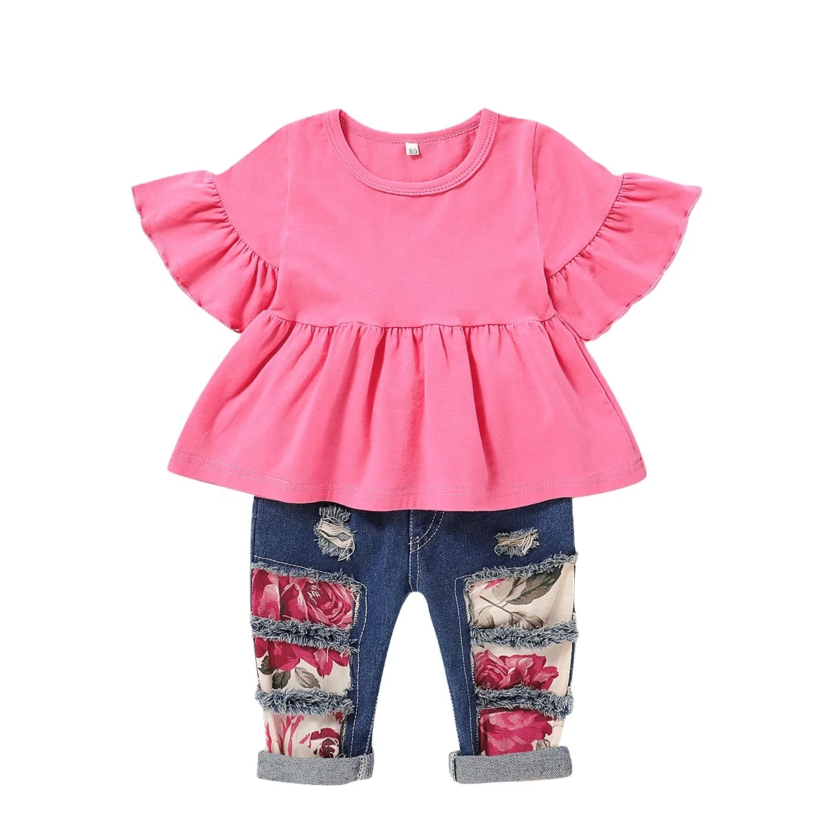 2021 New Korean Version of The Explosive Solid Color Trumpet Sleeve Top Denim Pants, Red yellow green purple pink
2021 New Korean Version of The Explosive Solid Color Trumpet Sleeve Top Denim Pants, Red yellow green purple pink