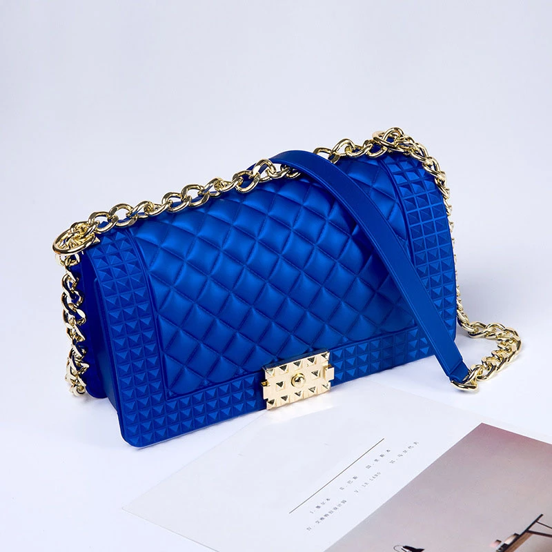2021 fashionable chain messenger bag shoulder matte black pvc small jelly purses geometric designers handbags for women, 11 colors
2021 fashionable chain messenger bag shoulder matte black pvc small jelly purses geometric designers handbags for women, 11 colors