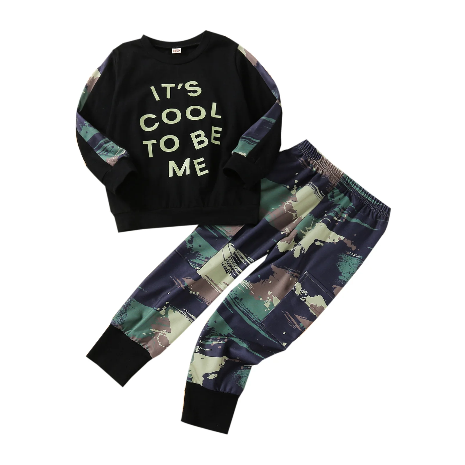 Children's clothing autumn and winter long-sleeved letter camouflage boy baby suit children's clothing, Picture shown
Children's clothing autumn and winter long-sleeved letter camouflage boy baby suit children's clothing, Picture shown