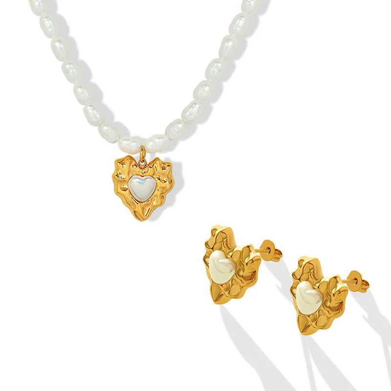 2022 Fashion French Light Luxury Temperament High Sense Niche Hammer Type Love Heart Necklace Earring Jewelry Set, 2 colors
2022 Fashion French Light Luxury Temperament High Sense Niche Hammer Type Love Heart Necklace Earring Jewelry Set, 2 colors
