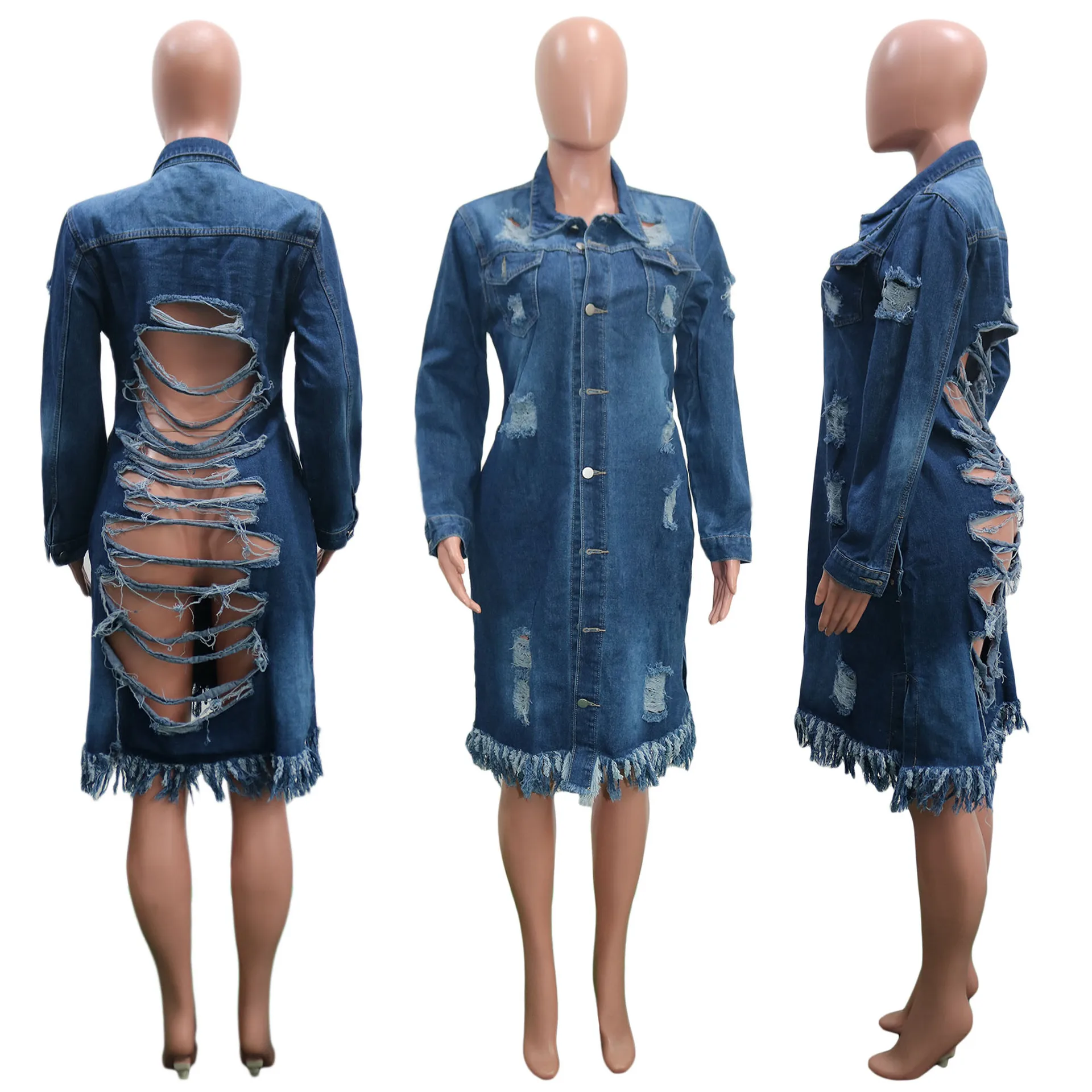 New Arrivals Jackets For Women Vintage Casual Coat Female Jean Outerwear Womens Coats Broken Hole Plus Size, Customized color
New Arrivals Jackets For Women Vintage Casual Coat Female Jean Outerwear Womens Coats Broken Hole Plus Size, Customized color