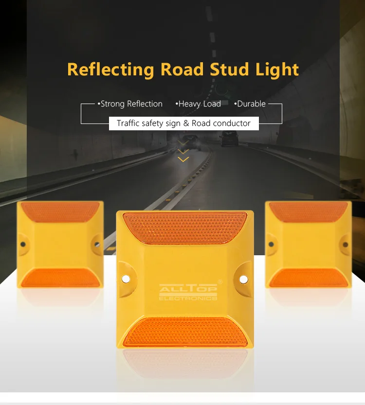 ALLTOP Large supply road traffic safety double side PMMA reflectors high visible ABS plastic road stud light