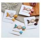 Vintage personality sweet diamond butterfly hair clip set pearl hair clip hair accessories girl