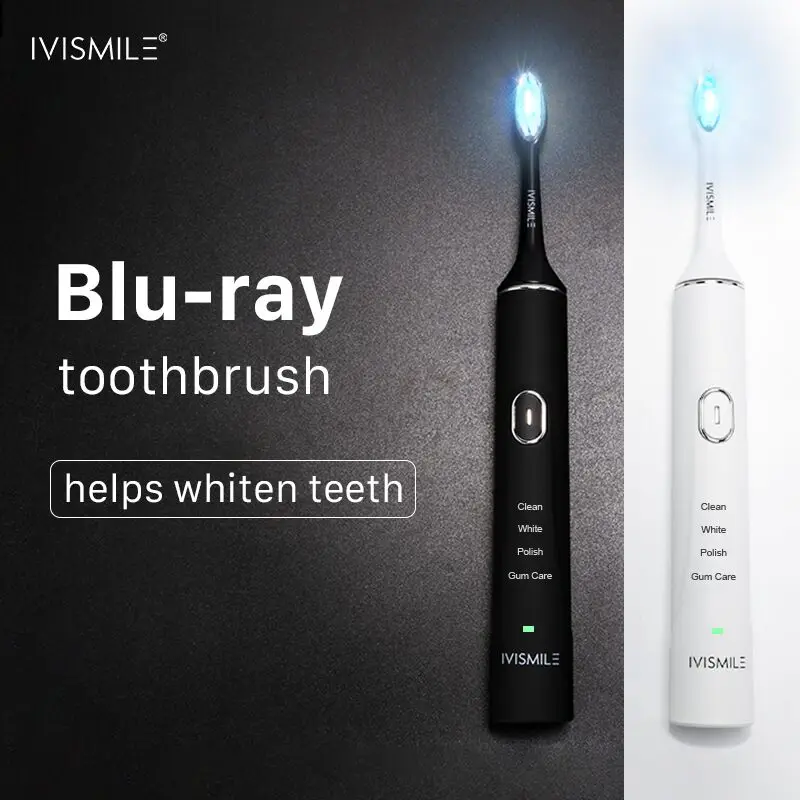 IVISMILE Teeth Whitening Smart Sonic Waterproof Led Light Electric Oral Toothbrushes, Black pink white
IVISMILE Teeth Whitening Smart Sonic Waterproof Led Light Electric Oral Toothbrushes, Black pink white