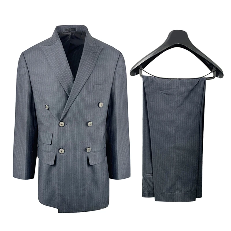 hot selling new style woven fabric casual office slim fit gray stripe men's suits
hot selling new style woven fabric casual office slim fit gray stripe men's suits