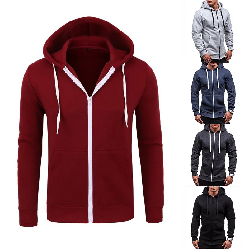 Men's casual fashion solid color hoodie men's long sleeve sport hoodie zipper hoodie, Picture
Men's casual fashion solid color hoodie men's long sleeve sport hoodie zipper hoodie, Picture