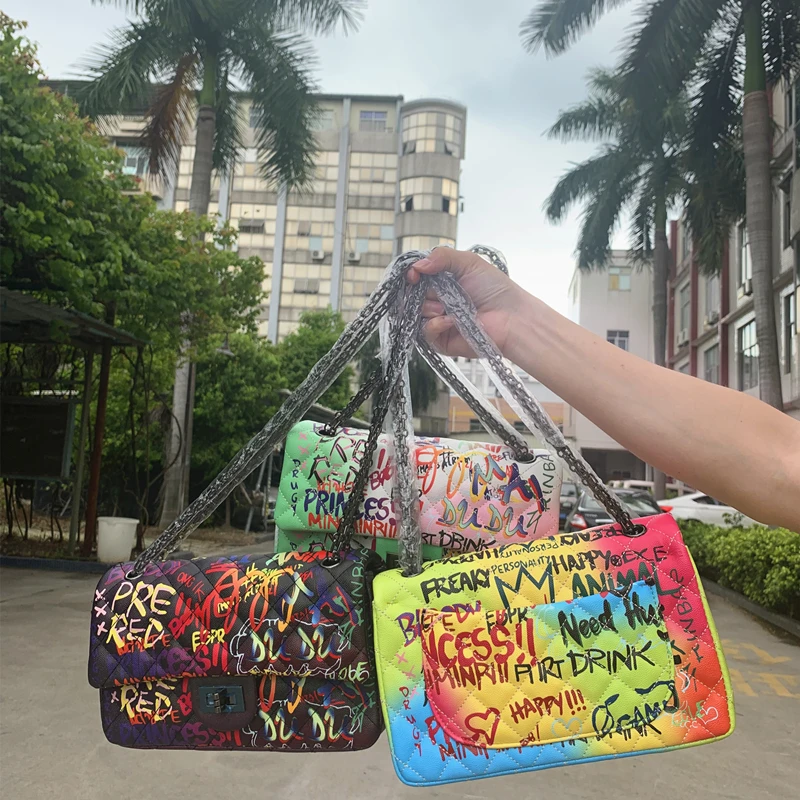 Leather new fashion designer Graffiti Handbag Bags Ladies Women Colorful Color Purse Colorful Purses Handbag
Leather new fashion designer Graffiti Handbag Bags Ladies Women Colorful Color Purse Colorful Purses Handbag