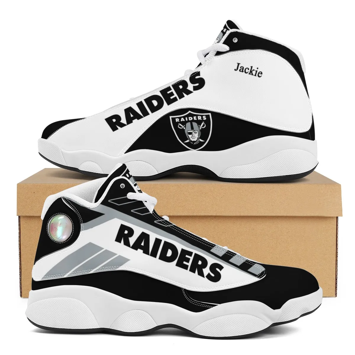 Wholesale NFL Raiders Custom Name Print Logo Design Sport Fashion Sport Sneakers Unisex Breathable Football Team Casual Shoes
Wholesale NFL Raiders Custom Name Print Logo Design Sport Fashion Sport Sneakers Unisex Breathable Football Team Casual Shoes