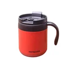 12oz or 17oz Double Wall Custome Stainless Steel Vacuum Thermos Resuable Coffe Mug With Lid and Handle