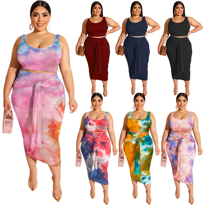 2021 Summer Outfits 3xl 4xl 5xl Solid Two Piece Skirt Set Tie Dye 2 Piece Sets Maxi Dress Plus Size Women Clothing
2021 Summer Outfits 3xl 4xl 5xl Solid Two Piece Skirt Set Tie Dye 2 Piece Sets Maxi Dress Plus Size Women Clothing
