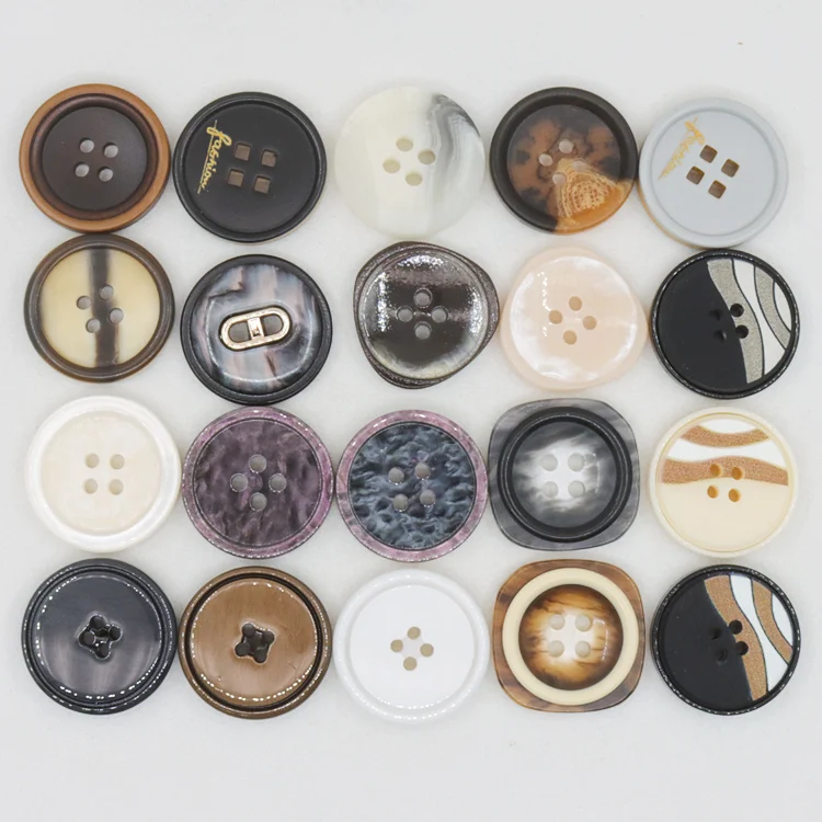 Button manufacturers wholesale custom four-hole high-grade resin plastic coat buttons
Button manufacturers wholesale custom four-hole high-grade resin plastic coat buttons
