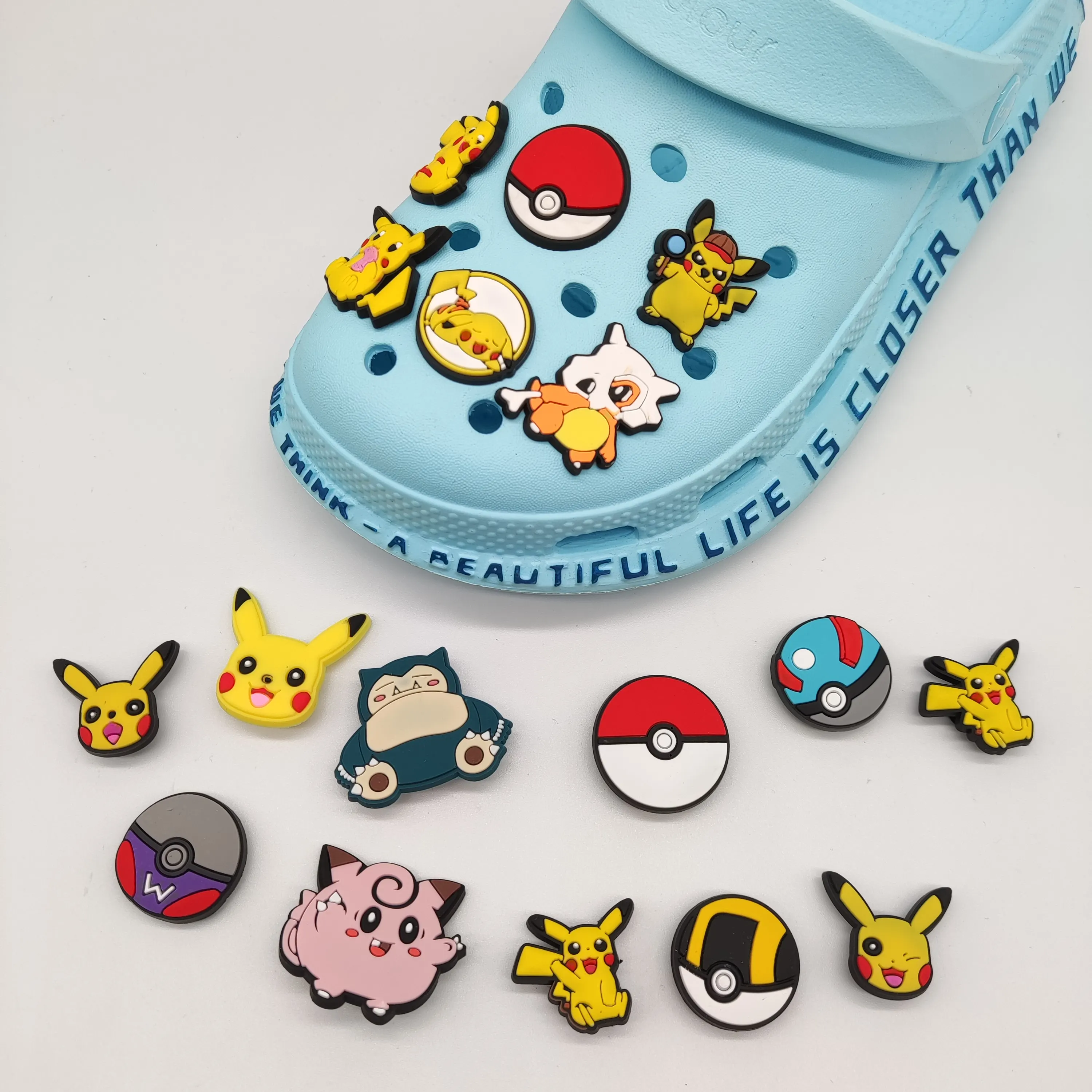 Custom logo wholesale PVC Factory direct sales cartoon croc charms new decor shoes buckle pika croc shoe charms
Custom logo wholesale PVC Factory direct sales cartoon croc charms new decor shoes buckle pika croc shoe charms