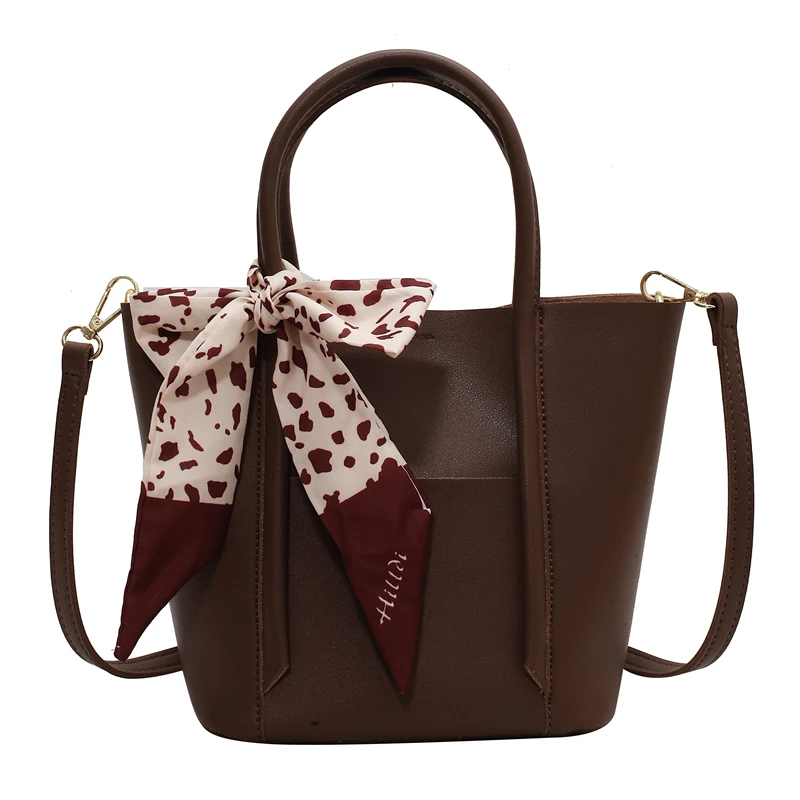 Fashion solid color PU soft leather ladies handbag urban trend silk scarf bow temperament shoulder bag women hand bags
Fashion solid color PU soft leather ladies handbag urban trend silk scarf bow temperament shoulder bag women hand bags