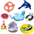 Large pizza donut infant toy custom inflatable pool float for adult and kids