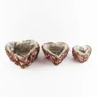 Pots Pot With Stand Wholesale Natural Heart Rattan Flower Plant Pots With Stand Home Decor Indoor Cute Flower Pots
