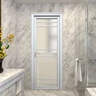White Bathroom Sliding Bedroom Aluminum Interior Doors With Frames