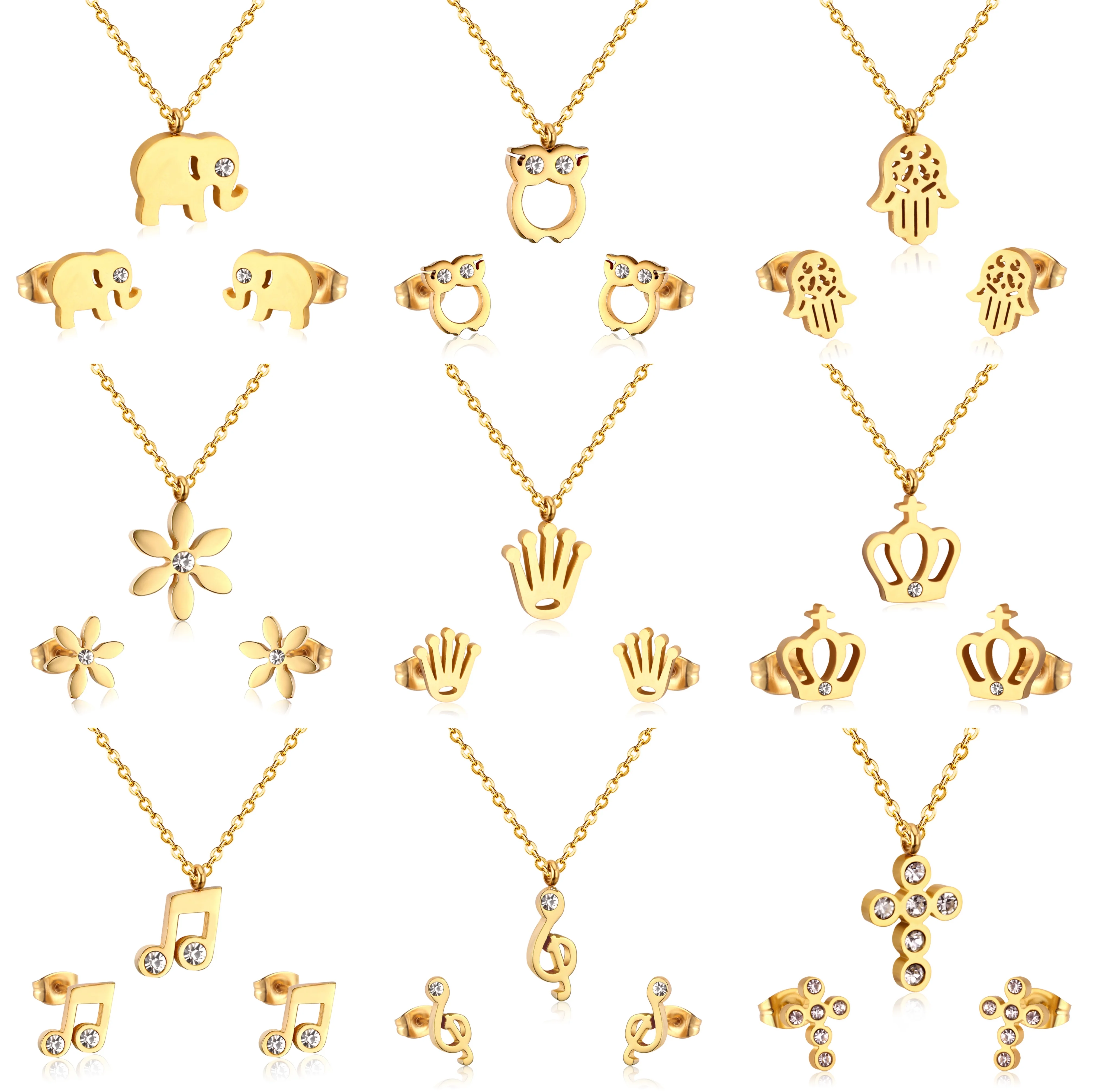 New Arrive Stainless Steel Jewelry Set 18k gold plated Jewelry Cross Trendy Women Earrings and Necklace Statement Jewelry
New Arrive Stainless Steel Jewelry Set 18k gold plated Jewelry Cross Trendy Women Earrings and Necklace Statement Jewelry