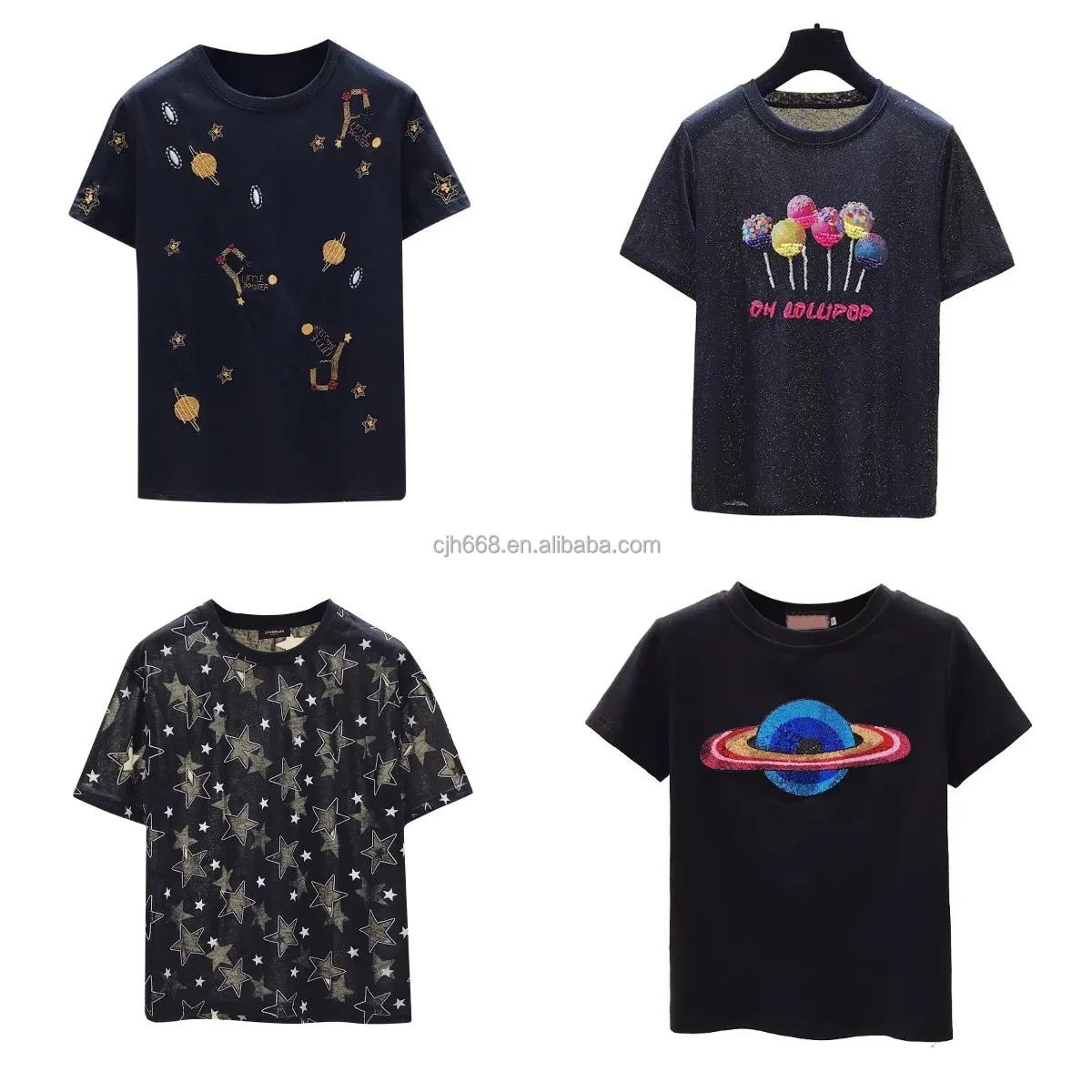 Female fashion princess series printed white round collar sexy women T-shirt factory cheap wholesale 
Female fashion princess series printed white round collar sexy women T-shirt factory cheap wholesale