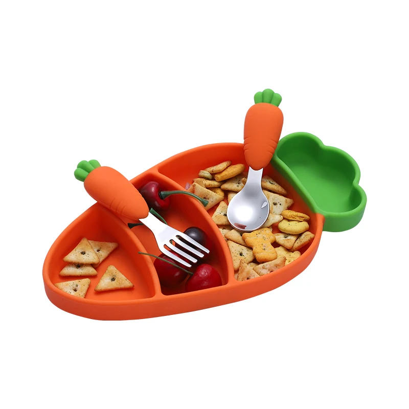 BPA freely silicone carrot shape baby plate suction Children tableware set bowl Toddler baby kids Feeding bowl Plate with spoon
BPA freely silicone carrot shape baby plate suction Children tableware set bowl Toddler baby kids Feeding bowl Plate with spoon