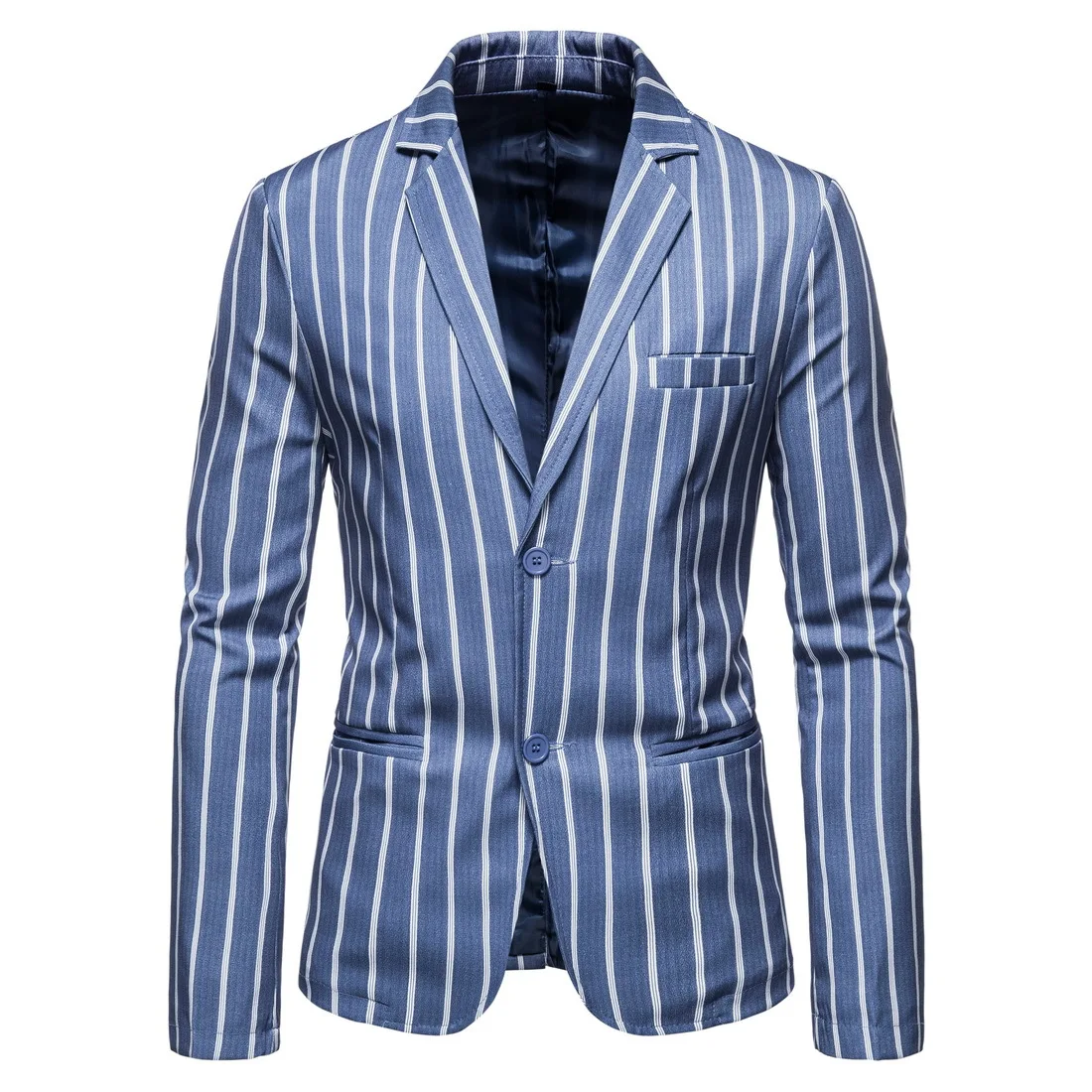 2021 New Men's Striped Blazer Fashion Long Dust Coat Botton Business Coat Windshield Suit Jacket
2021 New Men's Striped Blazer Fashion Long Dust Coat Botton Business Coat Windshield Suit Jacket