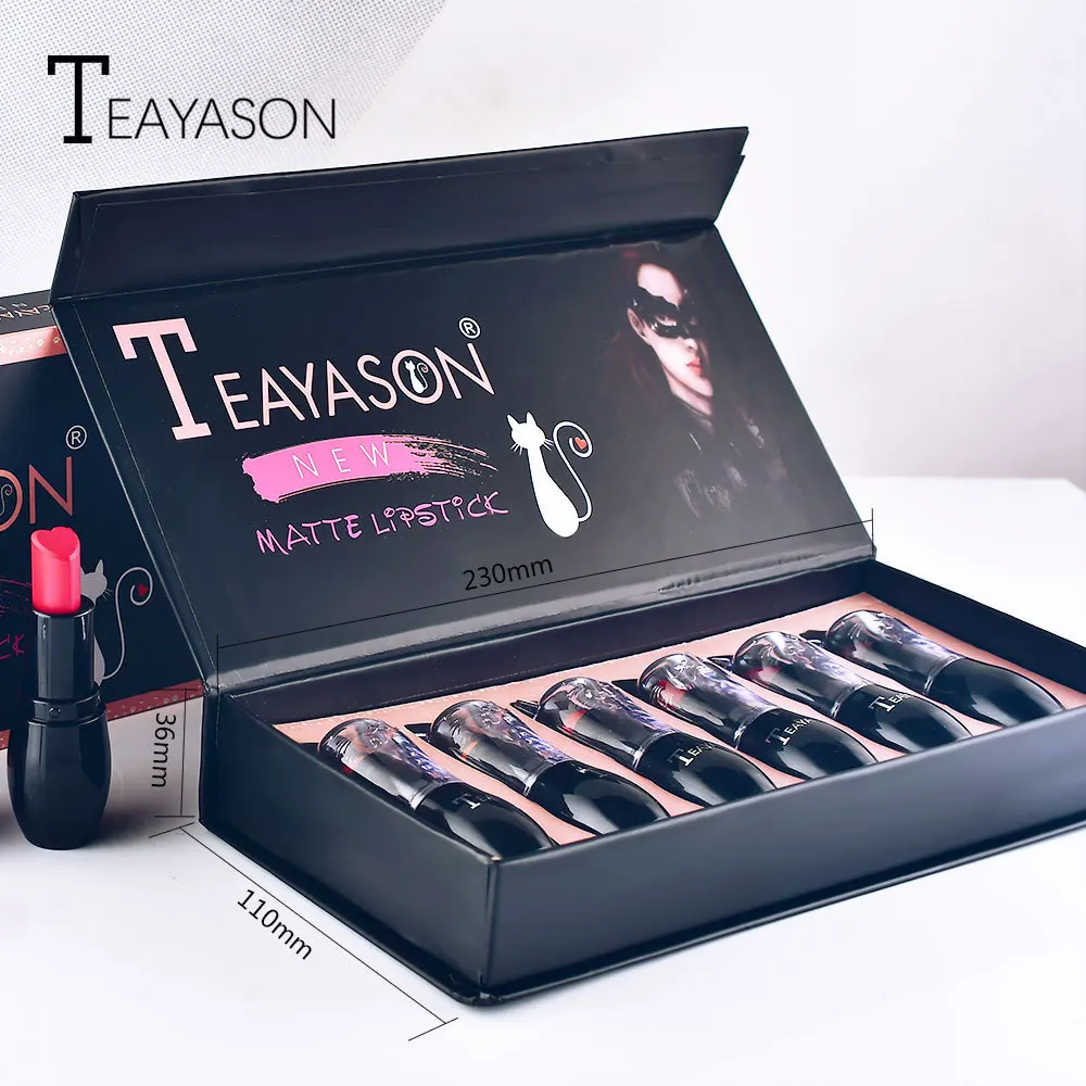 TEAYASON 6 colors cute girl student style kitten milk tea pumpkin color matte lipstick long lasting cat shape lipstick set
TEAYASON 6 colors cute girl student style kitten milk tea pumpkin color matte lipstick long lasting cat shape lipstick set