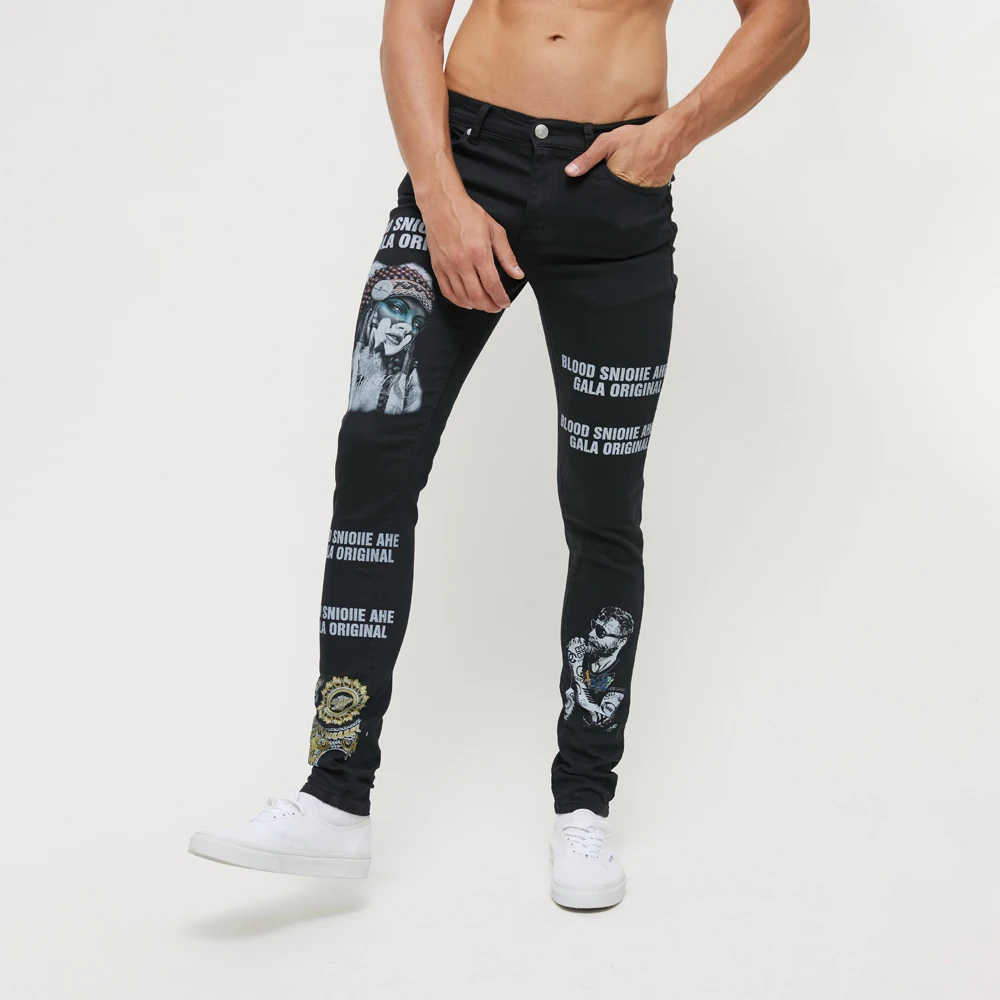 Skinny Jean Moto & Biker Style Destroy Wash Printing Patchwork Men Jeans Pants
Skinny Jean Moto & Biker Style Destroy Wash Printing Patchwork Men Jeans Pants