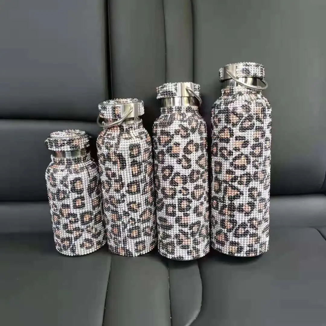 Wholesale Portable Rhinestone Diamond Double Layer Stainless Steel water bottle Outdoor Sports Travel Metal Vacuum bling Flask, As details
Wholesale Portable Rhinestone Diamond Double Layer Stainless Steel water bottle Outdoor Sports Travel Metal Vacuum bling Flask, As details