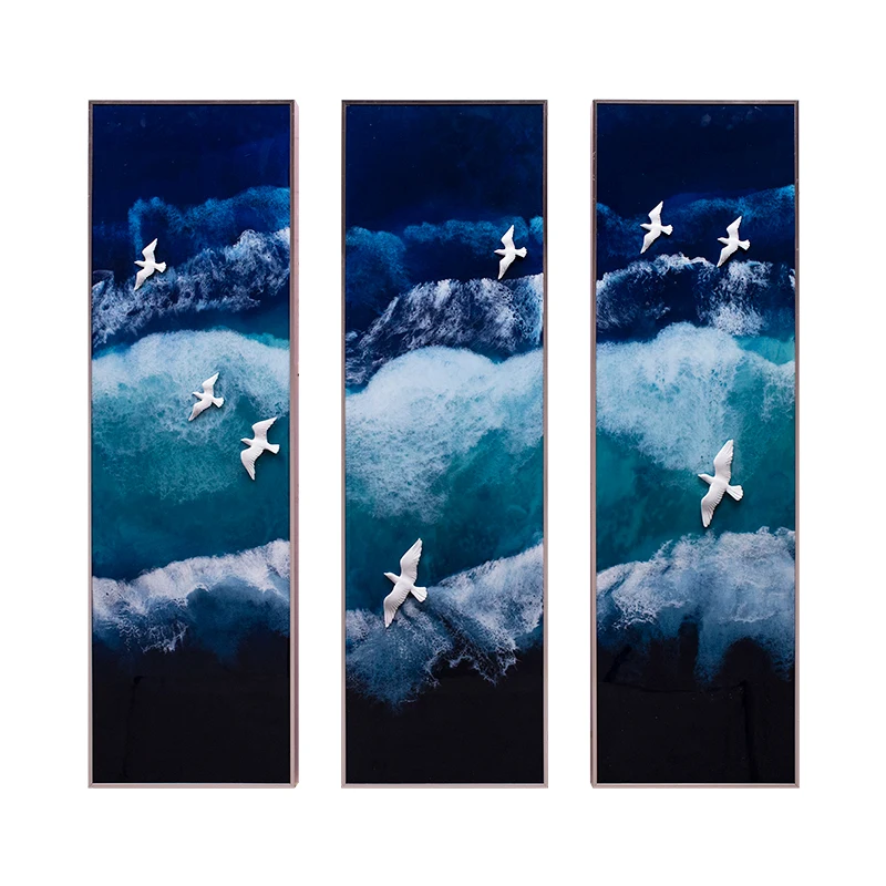 Relife Original Modern Glass Painting Luxury Sea Painting Handmade Pour Painting 3 Pieces Luxury Home Decor, Picture
Relife Original Modern Glass Painting Luxury Sea Painting Handmade Pour Painting 3 Pieces Luxury Home Decor, Picture