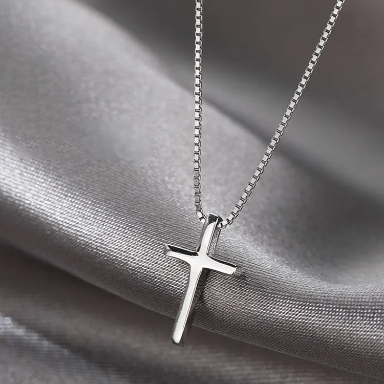 Fashion Simple High Quality Silver Necklace Ins Popular Elegant Cross Charm Necklace for Women
Fashion Simple High Quality Silver Necklace Ins Popular Elegant Cross Charm Necklace for Women