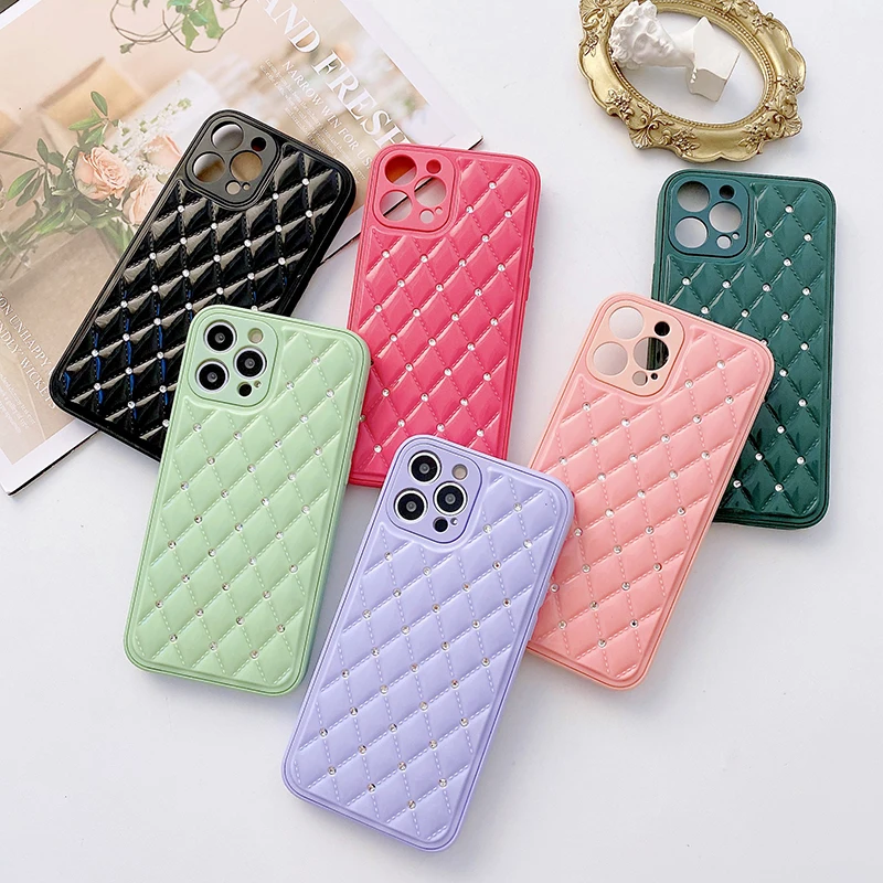 Small fragrance flash diamond fine hole soft edge mobile phone case for iPhone13 11 12pro xsmax diamond macaron protective cover, Multi-color, can be customized
Small fragrance flash diamond fine hole soft edge mobile phone case for iPhone13 11 12pro xsmax diamond macaron protective cover, Multi-color, can be customized