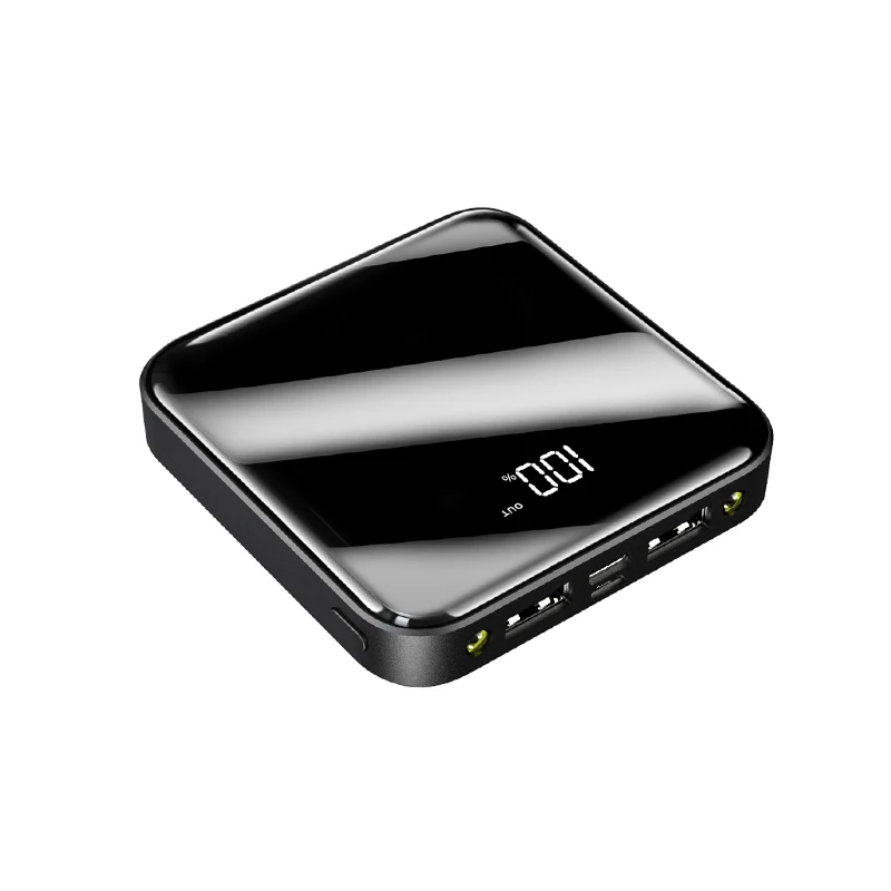 YM Trending promotional gift 20000mAh portable mini power bank mirror screen digital display battery charger for smartphone - ANKUX.COM