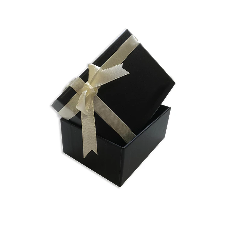 product-Small cardboard jewelry box wholesale custom black packaging paper jewellery box-Dezheng-img-1