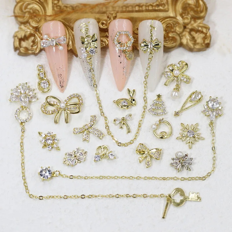 Luxury Nail Charms AAA Zircon Butterfly Bow Knot Rabbit Tree Nail Arts Finger Nail Sticker Jewelry for Women Beauty, Colorful
Luxury Nail Charms AAA Zircon Butterfly Bow Knot Rabbit Tree Nail Arts Finger Nail Sticker Jewelry for Women Beauty, Colorful